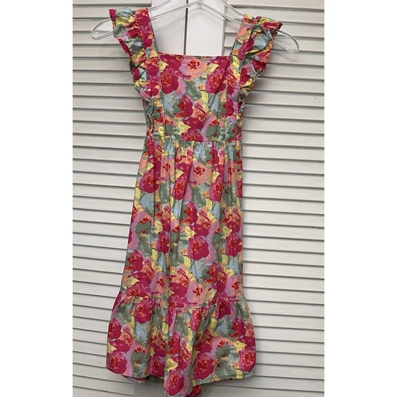 Peyton & Parker‎ Mommy & Me Floral Girls XS (6X/6) Dress Open Back Ruffle Design - Picture 1 of 6